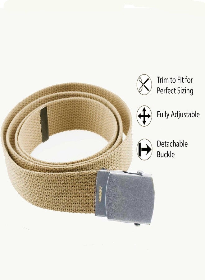 Thomas Bates Cargo Cotton Military Web Belt (Khaki) - Image 3